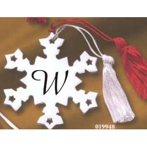  Metal Snowflake Ornament with the Letter W: Everything 