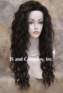 Human Hair Blend Long Wavy Dark Brown Flat iron safe 22 Wig sca 4 