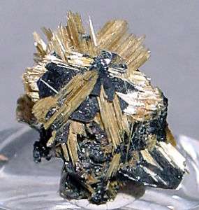 Rutile on Hematite Natural Crystal Specimen Brazil  