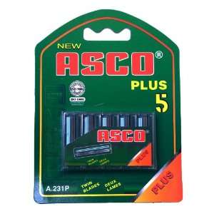  Asco Plus Twin Razor Blade Cartridges with Lubricating 