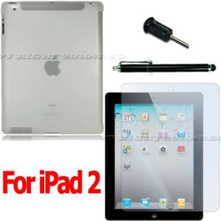 FOR APPLE IPAD 2 ND CLEAR TPU GEL BACK CASE COVER SKIN WORK WITH FIT 