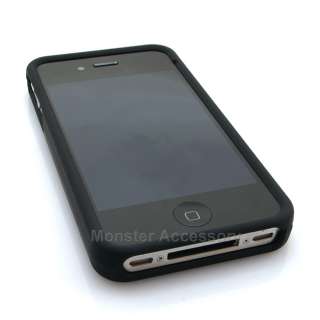 Protect your Apple iPhone 4 4G with Black Ultra Slim Rubberized Hard 