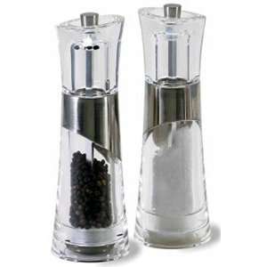 Cole and Mason Bobbi Salt and Pepper Mill Set, Brushed Chrome and 