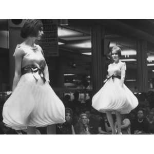  French Fashion Evening Dresses Sold at Ohrbachs Stretched 
