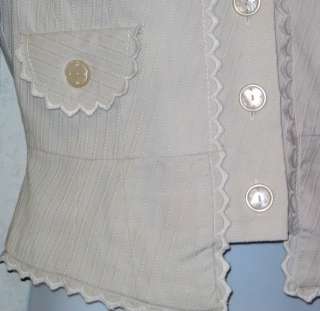 MARC JACOBS Ivory Cotton Short Jacket 4 XS  