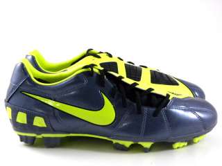   III FG Met Blue/Neon Green Soccer Futball Cleats Men Shoes sz  