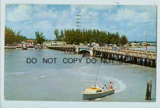 1962 ST PETERSBURG FLORIDA JOHNS PASS BOAT FL POSTCARD  