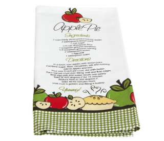   Apple Pie Recipe Cotton Kitchen / Dish Towel 738215172518  