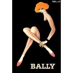  13x19 Inches Poster. Bally, Villemot Poster. Decor with 