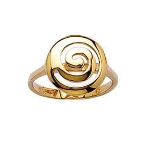    Ladies 18K Gold Plated Ethnic Creation Spiral Ring Jewelry