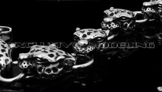 3D heavy Leopard head Chain stainless steel Bracelet  