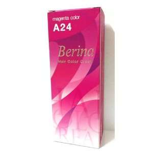  Berina Permanent Hair Dye Color Cream # A24 Magenta Made 