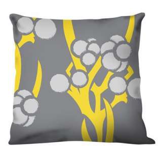 100% Thai Silk Decorative Pillow   Cotton Tree Argento (18 x 18 