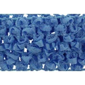  Woven Crochet Stretch Fabric Headbands (2.5) French Blue 