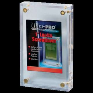 Ultra Pro 1 Inch Lucite Brick 4 Screw Card Holder Acrylic Display 