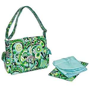  Kalencom Coated Buckle Green Paisley Baby Diaper Bag Baby