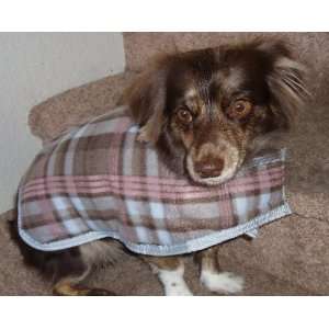   Dog Coat Jacket Reversible Plaid and Pink Size Small: Kitchen & Dining