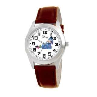 Disney Mens D146S004 Eeyore Brown Leather Strap Watch   designer 