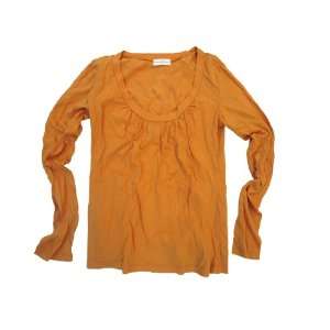 Rebecca Beeson Long Sleeve Scoop Neck Blouse   Orange   Large