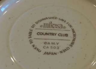  MIKASA COUNTRY CLUB AMY PATTERN SOUP BOWLS   MIKASA CHINA  