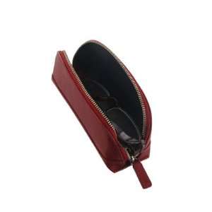  Red Italian Leather Eye Glass Case Cell Phones 