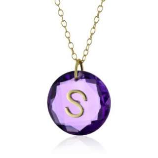 Charmed Circle Like Letter Purple Amethyst S Necklace   designer 
