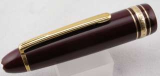 Montblanc 146 LeGrand Burgundy & Gold Fountain Pen or 162 Rollerball 