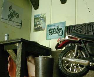 Diarama of Triumph Bonneville Motorcycle Workshop Scene 1969 118 