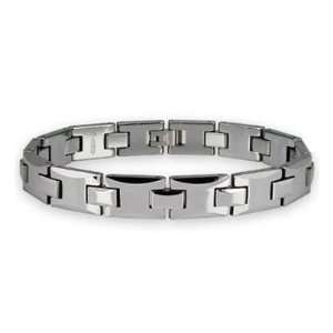    Tungsten Carbide High Polished Mens Link Bracelet 7 Jewelry