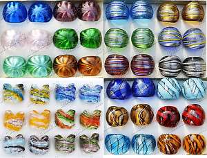 Wholesale Lots 12ps charm murano glass fashion ring new  