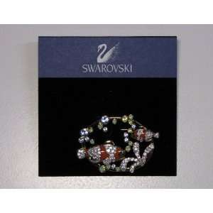  Authentic & Original Swarovski Two Fish Pin/Brooch with 