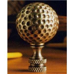  Antique Brass Golf Ball Lamp Finials (2)