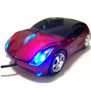 USB 3D RED Car Shape Optical mouse Mice for Laptop PC  