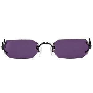   Vampire Glasses   Black with Grey to Purple Lenses 