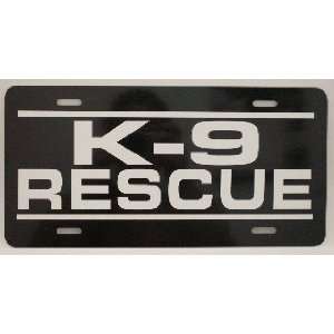  K 9 RESCUE LICENSE PLATE Automotive
