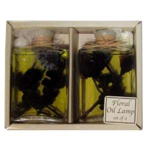  Floral Oil Lamp Set of Two Case Pack 24 