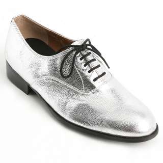 Mens Oxford Lace Up Dress Shoe glitter Silver US5 11.5  