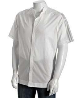 Yohji Yamamoto white cotton poplin stand collar shirt   up 