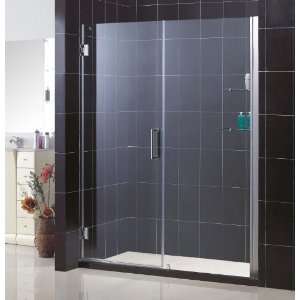   56â Adjustable Shower Door with Glass Shelves, Chr