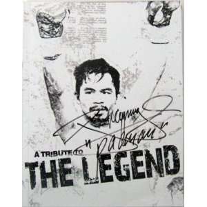  MANNY PACQUIAO Autographed Tribute To A Legend Book PSA 