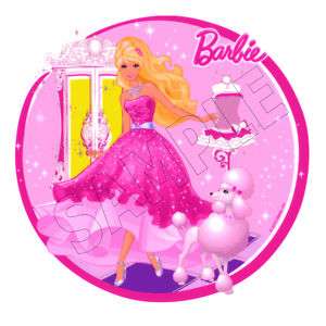 Barbie Fashion Pink Edible Cake Topper Decoration Image  