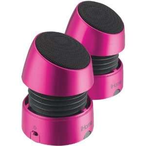   IHM79PC RECHARGEABLE MINI STEREO SPEAKERS (PINK) GPS & Navigation