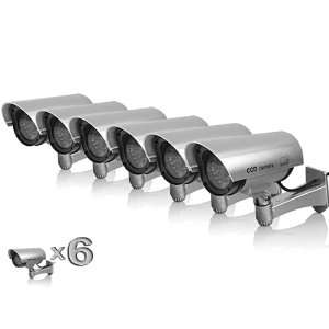   SECURITY CAMERA w/ Blinking Light (silver) (6 PACK)