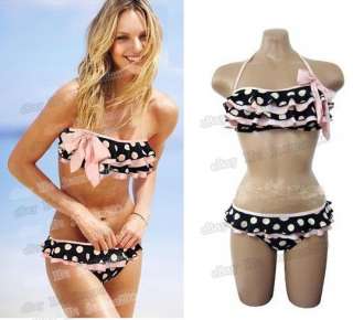 Paded Polka Dot Swimwear Swimsuit Bikini s44 US 2 10  