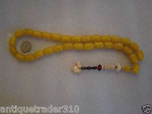19c. antique prayer beads amber 85 g  