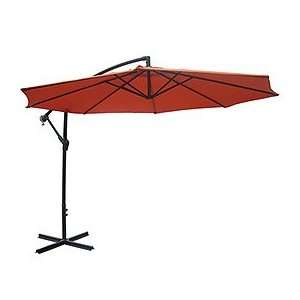   10 Foot Offset Aluminum Patio Umbrella, Red Wine Patio, Lawn & Garden