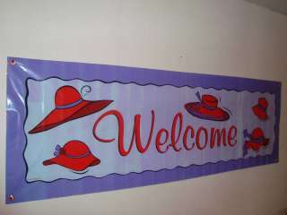 Red Hat Society Giant WELCOME Banner Hat Parade 60 x 20  