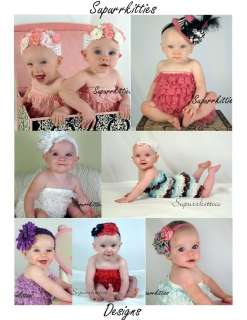 Baby Ruffle Lace Petti Rompers Newborn/Infant/Toddler photo prop 