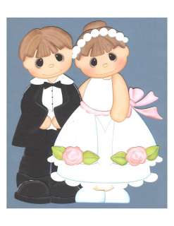 Bride Groom 3D Paper Piecing Scrapbook Embellishment  