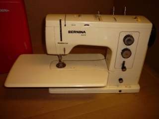 BERNINA RECORD 830 SEWING MACHINE WITH CASE & FOOT PEDAL. IN GOOD 